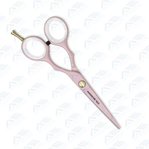 Fancy Light Pink Barber Hair Cutting Scissors Professional Beauty Salon Shears with <b>Removable</b> Finger Rest Stylish and Sharp - Product Image 4