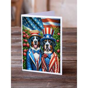 All American Greater pour Swiss Mountain Dog Cartes de vœux Pack 8 Lunatique A7 Taille 5x7 Cartes de note vierges avec enveloppes - Product Image 2