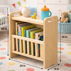 Sheeraz International Wooden Bookshelf with Storage Shelf, Montessori <b>Book</b> Rack for Children, Front Facing <b>Book</b> <b>Display</b> Organize - Product Image 5