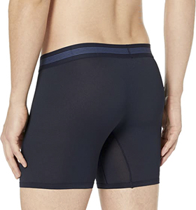 White Men <b>Boxer</b> Briefs Breathable Quick Dry Mid Rise Knitted Underwear <b>Custom</b> Logo Daily Wear - Product Image 2