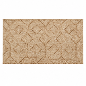 Tapis rectangulaire vintage personnalisé 100 % jute écologique 5x7 pieds beige naturel motif jacquard lavable en machine à poils moyens - Product Image 3
