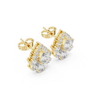 Women Stud <b>Earrings</b> Luxury VVS Moissanite Lab Grown Diamond 925 Sterling <b>Silver</b> Stock <b>Earrings</b> - Product Image 4