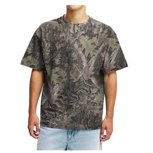 Camiseta Oversize con Estampado de Jungla en Color Rojo, Diseño Completo, Estilo Vintage, Hombros Caídos, Transpirable, Única, de Tela Gruesa con Lavado Ácido - Product Image 4