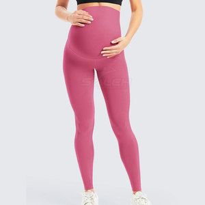 Legging de maternité léger avec construction extensible et panneau de soutien pour le ventre, idéal pour les activités quotidiennes confortables - Product Image 3