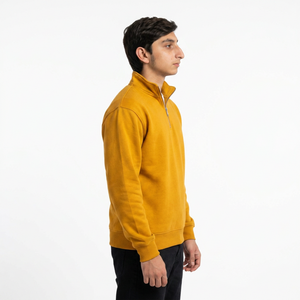 Sweat-shirt personnalisé pour homme à col montant zippé, en molleton épais, coupe oversize, style urbain décontracté - Product Image 2
