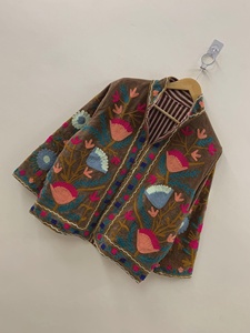 Ethnic Handmade Suzani Velvet Winter <b>Jacket</b> Women Floral Embroidered Boho Statement Coat <b>Jacket</b> Gift for Her - Product Image 1