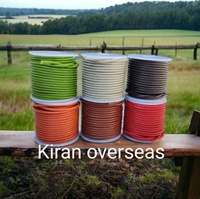 Bolo Cord en cuir multicolore en cuir de vachette lisse, fait à la main, essentiel pour les bijoux de mode Tailles 1mm - 4mm