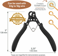 INTENSE SURGICAL INSTRUMENTS Pince boucleuse monophasée robuste en acier inoxydable pour gauchers, 1,5 mm, Outil pour fil de bijouterie