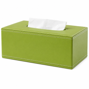 Boîte à mouchoirs en cuir avec logo personnalisé, moderne, imperméable, rectangulaire, pour hôtel, restaurant, bureau, décoration de bureau - Product Image 4