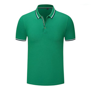 Men's Solid Red Short Sleeve Shirt Cotton Pique Knitted Breathable Casual Digital Printed Logo Front Quick Dry Button Design - Product Image 3