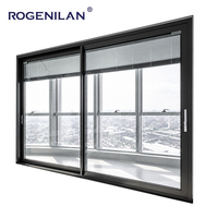 Portes coulissantes extérieures en aluminium Rogenilan AS2047 pour hôtel, vue panoramique, double vitrage, verre trempé, insonorisées