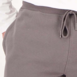 Pantalon de jogging décontracté pour homme Falcon Enterprises en coton gris côtelé respirant avec taille élastique et cordon de serrage, poches latérales - Product Image 2
