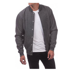 Veste universitaire en molleton de coton personnalisée pour hommes, veste Letterman vierge, vente en gros, veste de baseball décontractée pour hommes - Product Image 4