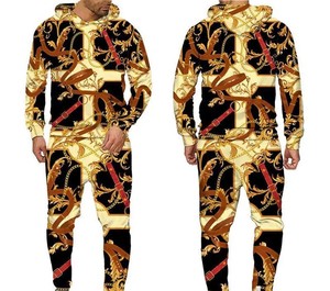 Winter Hooded Solid Tracksuit High Quality Polyester/Cotton Printed Quick Dry 2 1 Design Wholesale Jogging <b>Sports</b> <b>Set</b> Low Price - Product Image 2