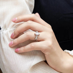 Romantic Marquise Cut Diamond Engagement <b>Ring</b> 925 Silver Rhodium Plated Pave Setting Women's <b>Fine</b> Jewelry - Product Image 6
