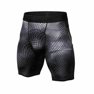Pantalones Cortos de Compresión para Hombre, Diseño Sólido, Cintura Elástica de Altura Media, Deportivos, Tejidos, Transpirables, Ecológicos, de Poliéster de 220g - Product Image 3