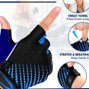 ถุงมือปั่นจักรยานแบบนิ้วสั้น น้ำหนักเบา สวมใส่สบาย ป้องกันการลื่น - Product Image 3