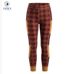 Leggings de punto de cintura alta para mujer, con estampado geométrico, elásticos, informales, deportivos, para invierno, de la marca Index Apparel - Product Image 1