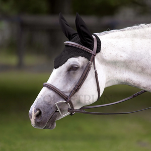 Cache-oreilles pour cheval personnalisé, voile anti-mouches équestre, protection des oreilles en maille et laine pour l'équitation, l'entraînement et la compétition - Product Image 4