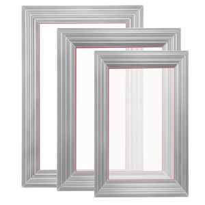 Kit per Serigrafia con 3 Telai in Alluminio, 5 Raschietti Glitterati, Pellicola Trasparente e 5 Reti per Stampa - Product Image 1