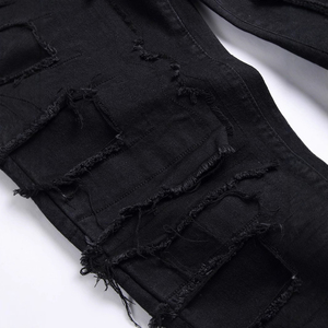 Jeans en denim pour hommes de style urbain, haute qualité, streetwear, broderie personnalisable, décontracté d'été, fourniture OEM - Product Image 6