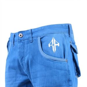 Pantalones Cortos de Mezclilla para Hombre, de Alta Calidad, con Estampado de Serigrafía, Estilo Jeans, de Pierna Ancha, Material Spandex/Poliéster - Product Image 5