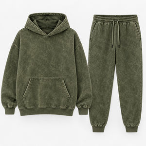 Ensemble de survêtement d'hiver pour homme personnalisé, coupe classique, style streetwear, à capuche, deux pièces, imprimé, respirant, 100% coton - Product Image 6