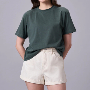 Camisetas de Verano para Mujer al por Mayor con Logotipo Personalizado, Corte Recto, Manga Corta, Secado Rápido, Transpirables, Sólidas, Informales - Product Image 1