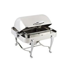 Recipiente para calentar comida tipo buffet, de acero inoxidable con acabado espejo premium, con soporte para combustible, para servicio de catering, hoteles, bodas y fiestas. - Product Image 1