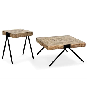 Table basse pliable en bois de style moderne du milieu du siècle, personnalisable, avec pieds en métal, meubles de salon faits à la main, garantie 1 an - Product Image 5