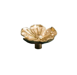 Gold flower brass knob <b>pull</b> drawer cabinet <b>for</b> <b>home</b> dresser door cabinet furniture decorative kitchen wardrobe handle knobs 2024 - Product Image 1