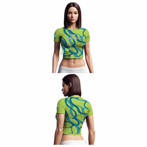 Outdoor Use Best Selling Women Crop Top T-Shirts Fashion Wear Durable Material Women Crop Top T-Shirts For Adults - Product Image 5