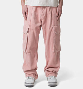 กางเกงคาร์โก้คอร์ดูรอยวินเทจทรงหลวมสไตล์สตรีทแวร์สำหรับผู้ชายและผู้หญิง  ผ้าเชนิลล์  ทรงขาบาน  เหมาะสำหรับกิจกรรมกลางแจ้ง - Product Image 2