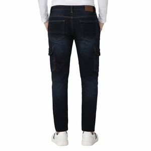 Pantalones Vaqueros de Estilo Único para Hombre, Corte Ajustado, Lavado Oscuro, Tela Resistente para un Uso Duradero, Estilo Moderno y Elegante para la Oficina - Product Image 3