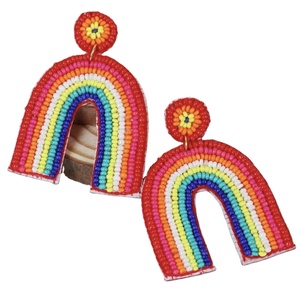 Tissé à la main écologique Vintage fleur broderie boucles d'oreilles goutte inspiré de la Nature bijoux personnalisés pour les fêtes de mode - Product Image 6