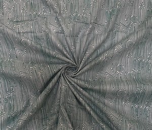 <b>Sage</b> Green Geometric Hand Block Printed Lightweight Eco-Friendly Cotton Fabric Modern Jaipur Dress Material Home Decor Girls - Product Image 2
