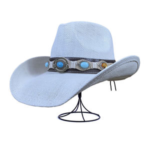 Sombrero de Vaquero Estilo Occidental Unisex de Alta Calidad en Stock, Sombrero de Jazz de Ala Ancha para Exteriores, Sombrero de Vaquero Vintage para Fiestas y Uso Diario - Product Image 6