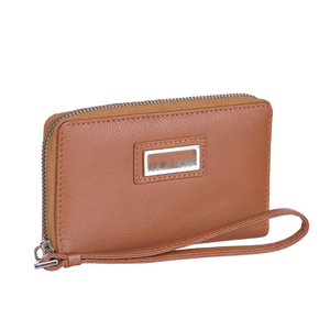 Card Zipper <b>Wallet</b> RFID Protected Travel Wristlet Leather Tassels Vintage Women's Clutch <b>Long</b> Ladies Purses Metal logo Designer - Product Image 3