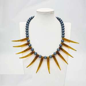 Collar y Pendientes de Cuentas Acrílicas Multicapa Exageradas y Coloridas de Resina, Accesorios Retro para Mujer, ¡Venta Caliente! - Product Image 3