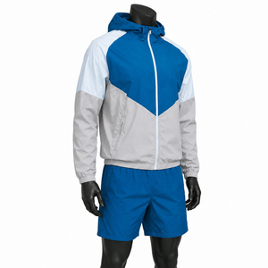 Men's Solid Color Windbreaker Shorts Set At Reasonable Price <b>Top</b> Quality Waterproof Nylon Lightweight Windbreaker Shorts Set - Product Image 1