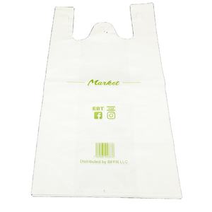 Customized Disposable Durable Recyclable Side Gusset <b>Heat</b> <b>Seal</b> T-Shirt <b>Bag</b> Supermarkets Convenience HDPE/LDPE HANOI PLASTIC <b>BAG</b> - Product Image 4
