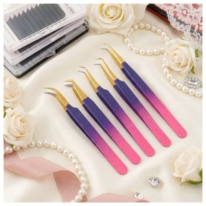 Precision Grip Isolation 90 Degree Boot fiber tip Eyelash Extension Tweezer Stainless Steel Lash Isolation Tool Eyelash Tweezer - Product Image 4