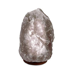 OEM Premium Quality 100% Natural Hand Crafted Gray Himalayan Crystal Salt Lamp With Wooden Base Grey Salt Lamp - Product Image 1