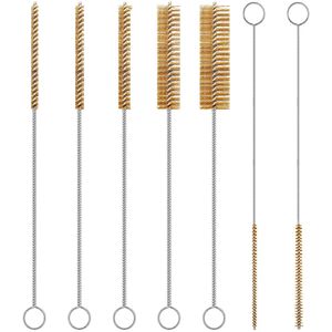 7-Piece Brass <b>Wire</b> Bottle <b>Brush</b> Set 12-Inch Long Auto Parts Cleaners for Metal & Tubes for Car Washes - Product Image 1