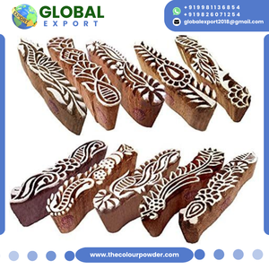 Tampons en bois de henné écologiques haut de gamme, modernes et élégants, motifs floraux/mandalas, mini blocs d'impression pour loisirs créatifs DIY - Product Image 2