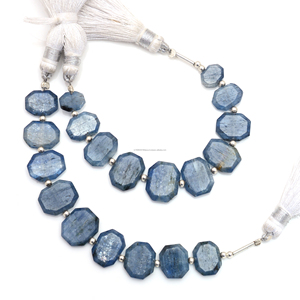 Meilleure qualité Premium fait à la main bleu Kyanite perles de pierres précieuses forme octogonale à facettes brin naturel créatif fabrication de bijoux Festival - Product Image 5