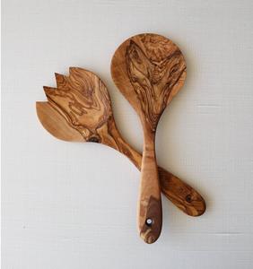 Ensemble de service élégant en bois pour salade, fait main, pour ustensiles de cuisine, vaisselle, couverts, au meilleur prix abordable - Product Image 5