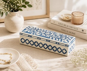 Bone Inlay Jewelry Organizer Handmade Decorative <b>Storage</b> Box For <b>Dressing</b> <b>Table</b> Bedroom Interior And Gift Collection - Product Image 2