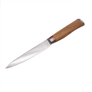 High Quality Damascus Camping Professional Kitchen <b>Utility</b> <b>Knife</b> with Plastic Handle and Leather Sheath - Product Image 2