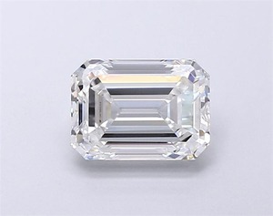 Excellente production de bijoux de luxe polonais, fournissant un diamant blanc de laboratoire de qualité supérieure, taille émeraude, 1,54 carat, couleur F, pureté VVS2. - Product Image 1
